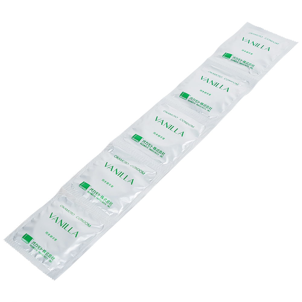 Bao cao su Okamoto Skinless skin Vanilla mềm mại, dẻo dai (10 cái)