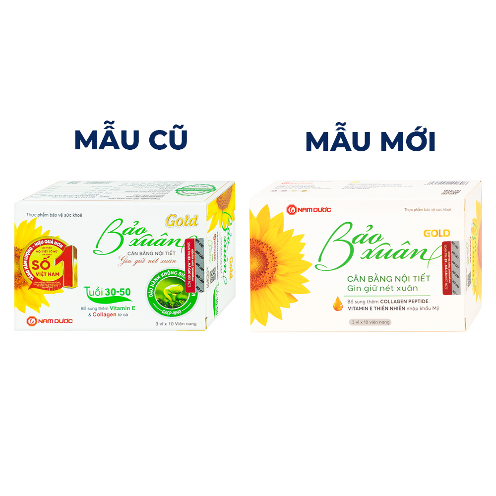 Viên hỗ trợ cân bằng nội tiết tố nữ Bảo Xuân Gold Nam Dược (3 vỉ x 10 viên)