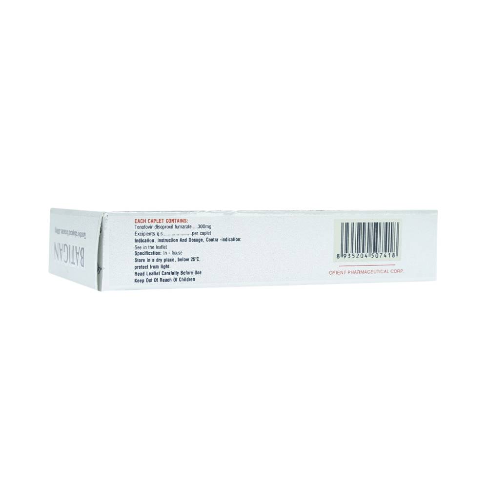 Thuốc Batigan 300mg Phương Đông hỗ trợ điều trị nhiễm HIV-1, viêm gan B mạn tính (3 vỉ x 10 viên)