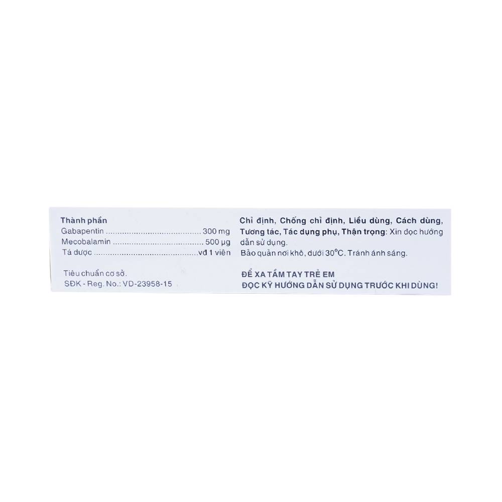 Thuốc Bazato 300mg Hasan điều trị các triệu chứng đau thần kinh (3 vỉ x 10 viên)