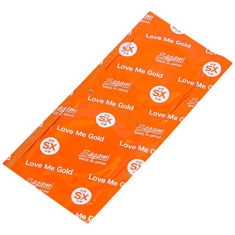 Bao cao su Sagami Love Me Gold siêu mỏng, trơn, không màu không mùi (10 cái)