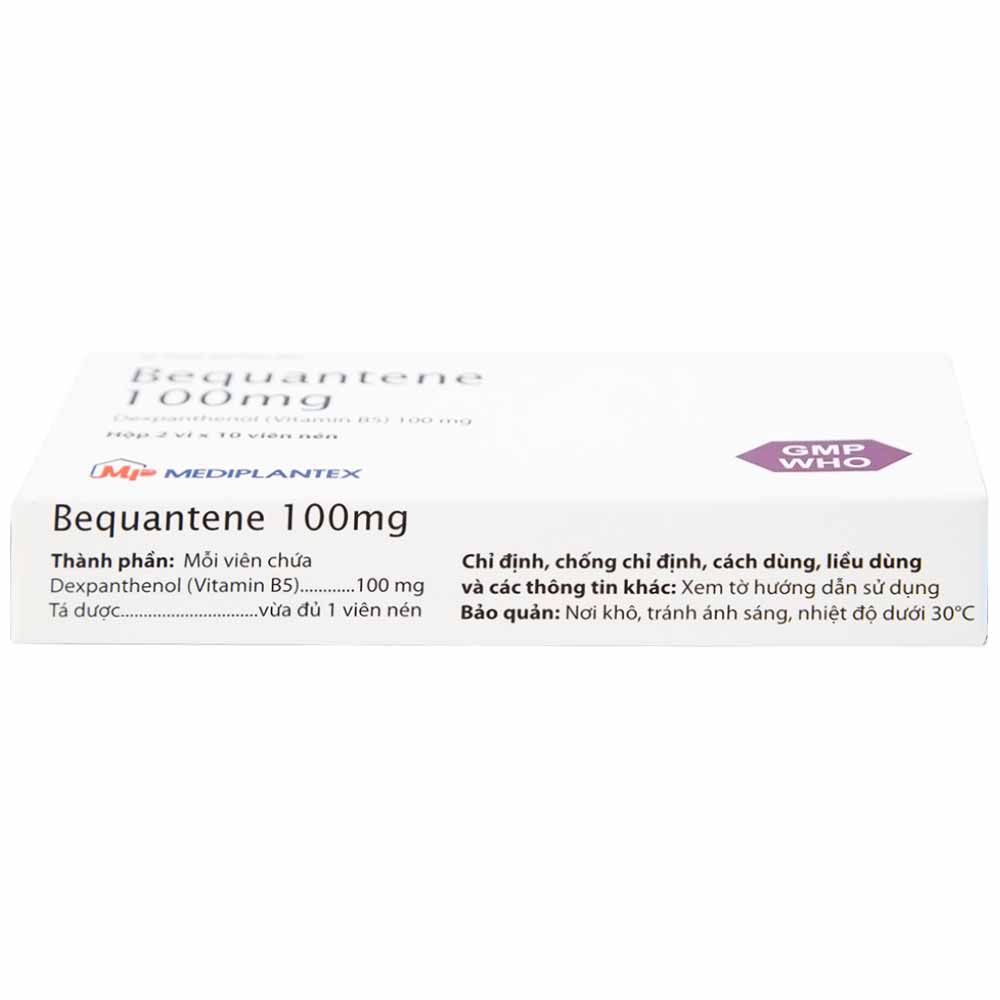Thuốc Bequantene 100mg Mediplantex điều trị chứng rụng tóc lan tỏa (2 vỉ x 10 viên)
