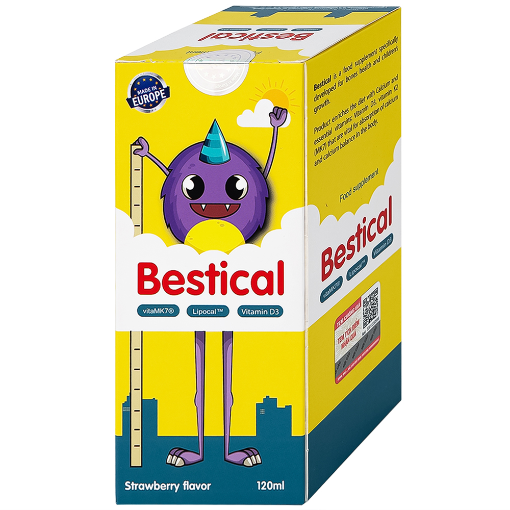 Siro giúp hỗ trợ xương và răng chắc khỏe Bestical Ergopharma (120ml)
