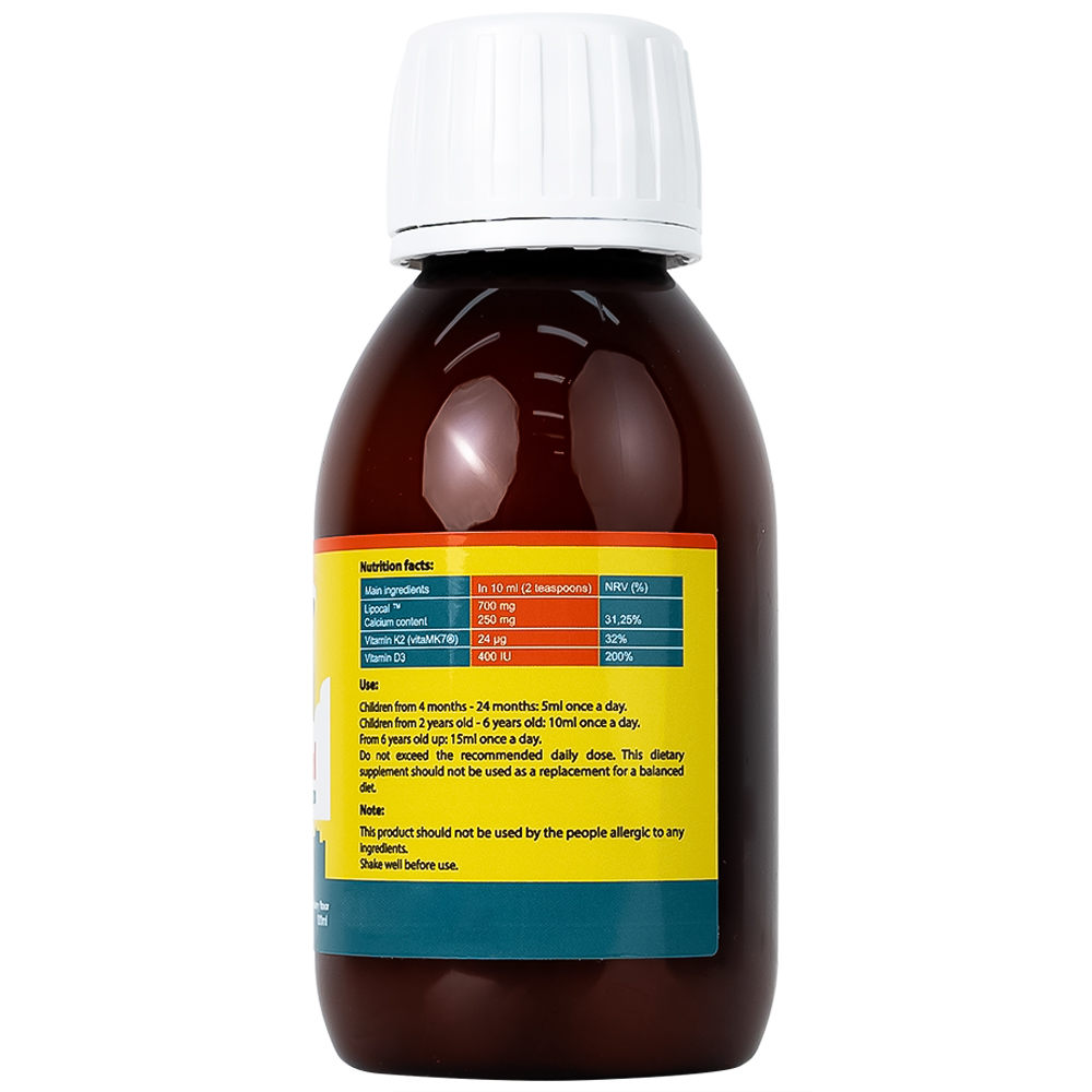Siro giúp hỗ trợ xương và răng chắc khỏe Bestical Ergopharma (120ml)