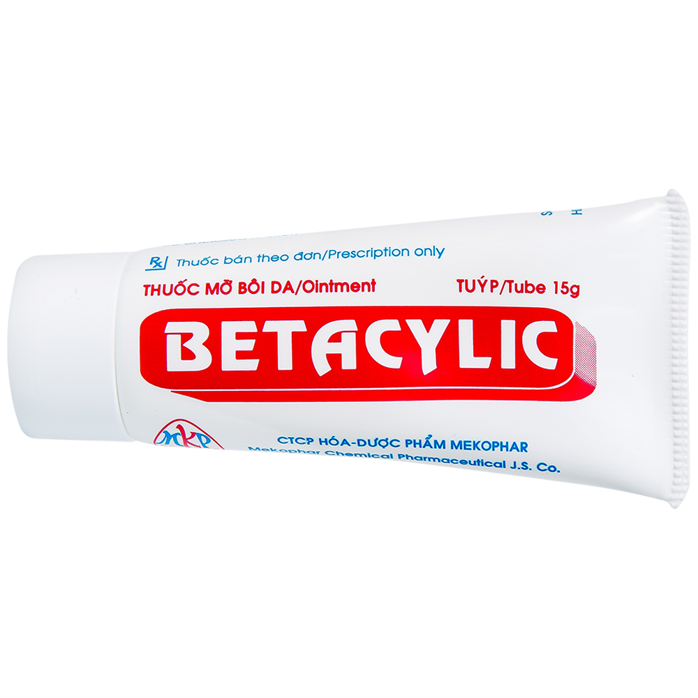 Thuốc mỡ bôi da Betacylic Mekophar điều trị bệnh vẩy nến, vảy da dầu (15g)