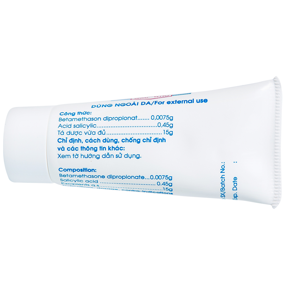 Thuốc mỡ bôi da Betacylic Mekophar điều trị bệnh vẩy nến, vảy da dầu (15g)