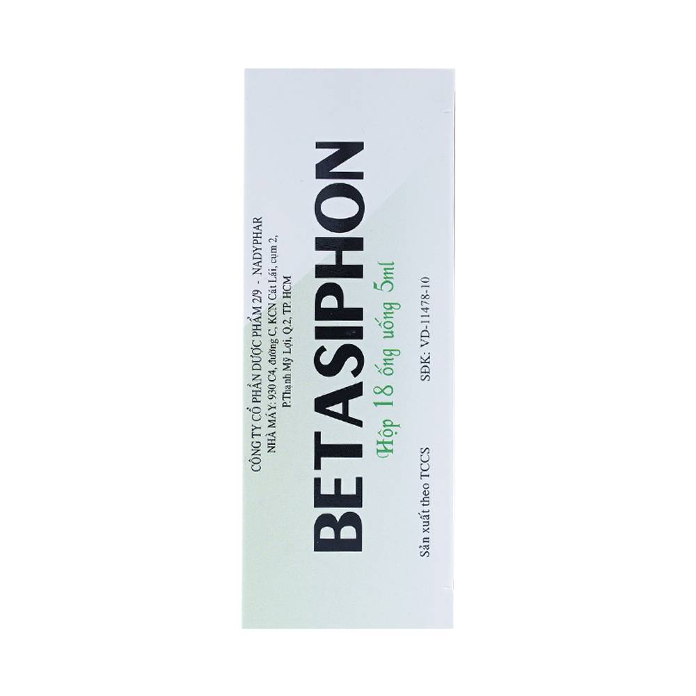 Dung dịch Betasiphon Nadyphar lợi tiểu, giải độc (18 ống x 5ml)