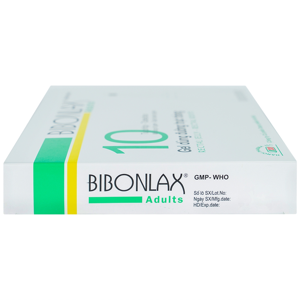 Gel dùng đường trực tràng Bibonlax Adults Hanoi Pharma điều trị táo bón (10 ống x 8g)
