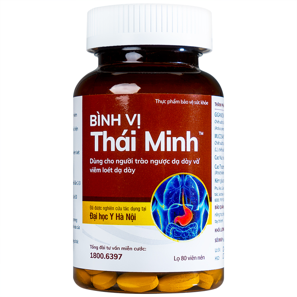 Viên uống giảm acid dịch vị Bình Vị Thái Minh (80 viên)