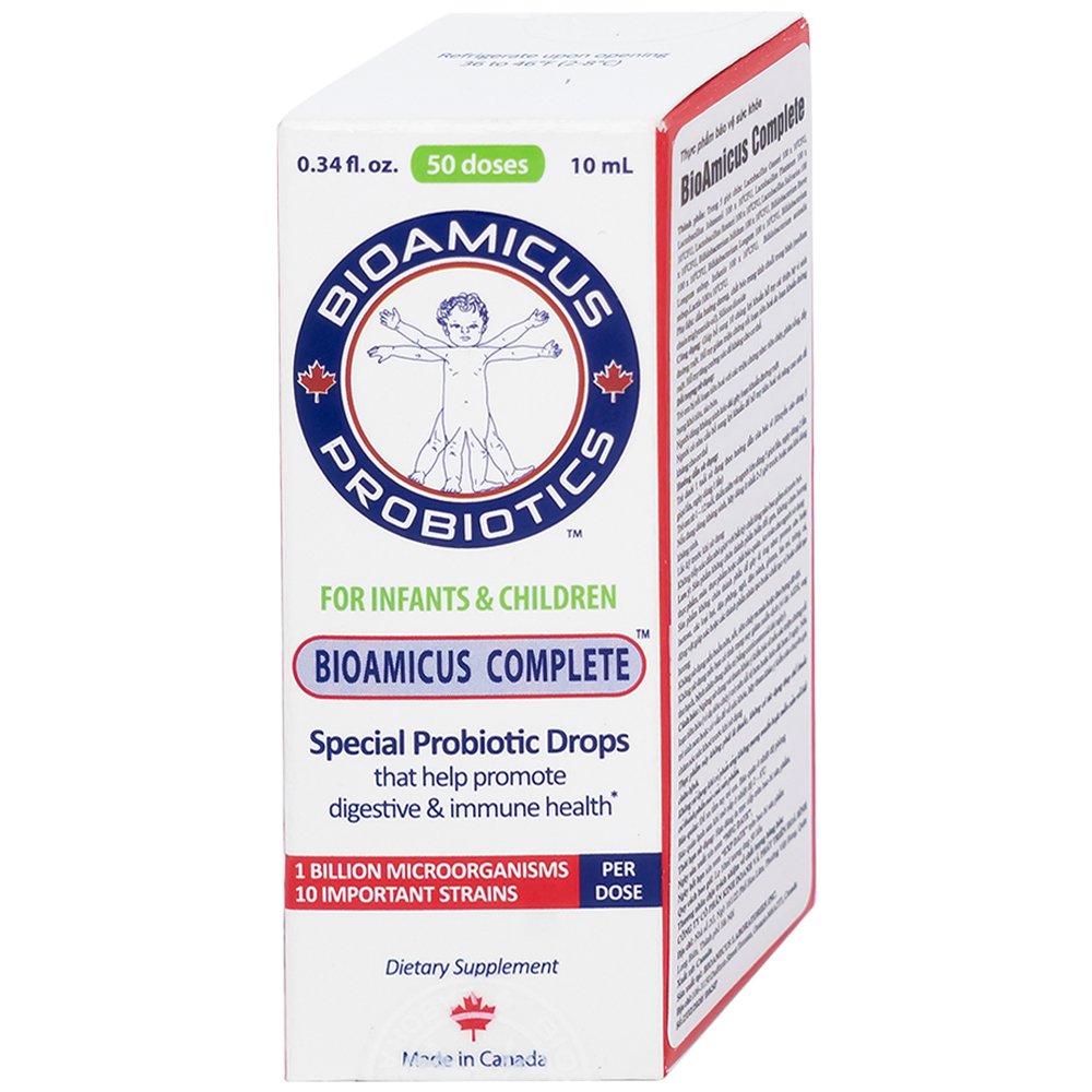 Dung dịch uống giúp bổ sung 10 chủng lợi khuẩn Bioamicus Complete (10ml)