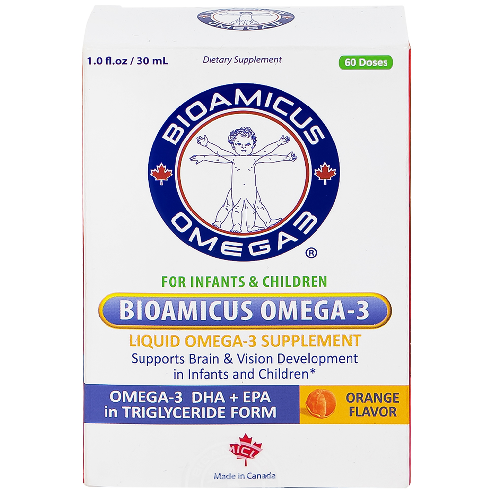 Dung dịch uống hỗ trợ bổ não Bioamicus Omega-3 (30ml)