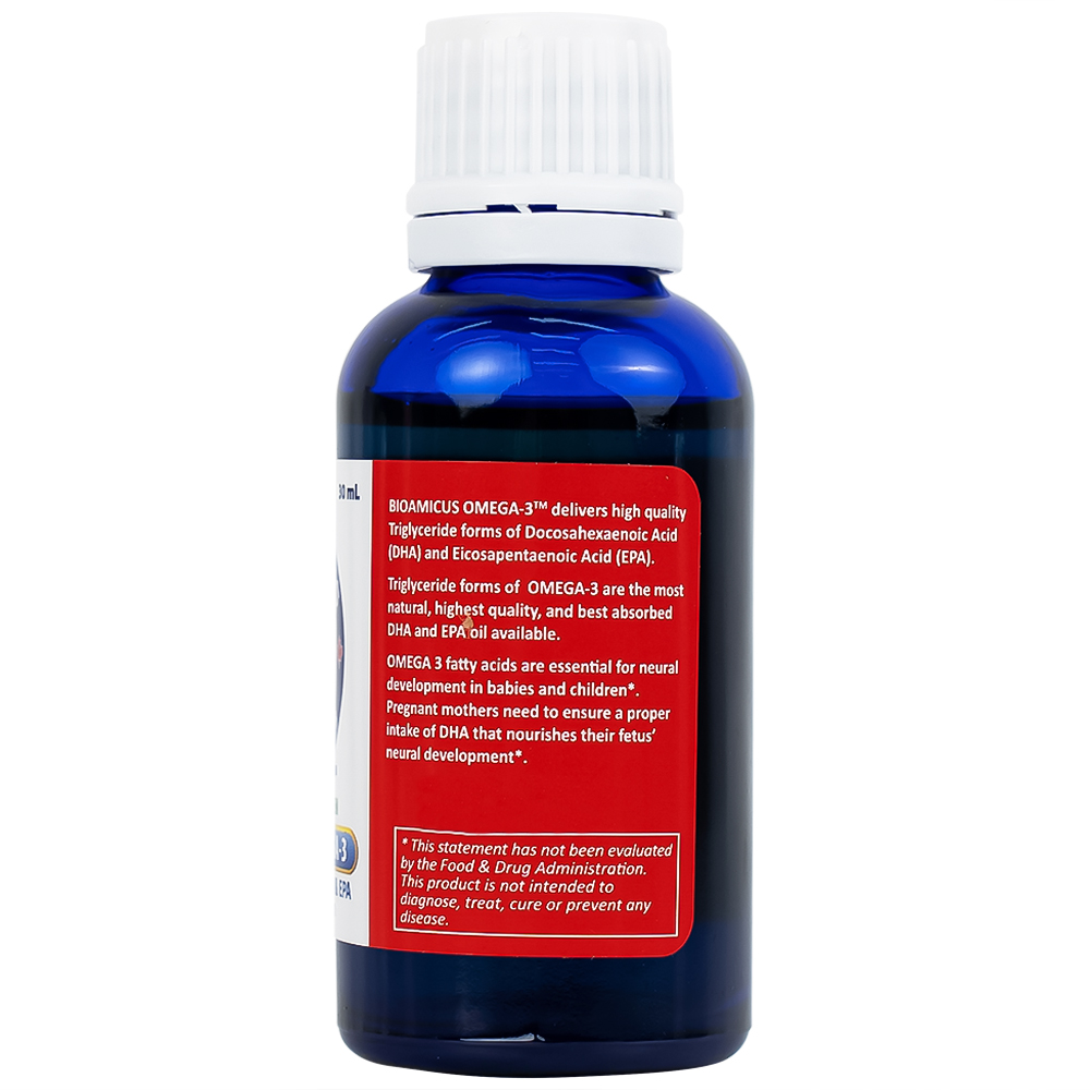 Dung dịch uống hỗ trợ bổ não Bioamicus Omega-3 (30ml)