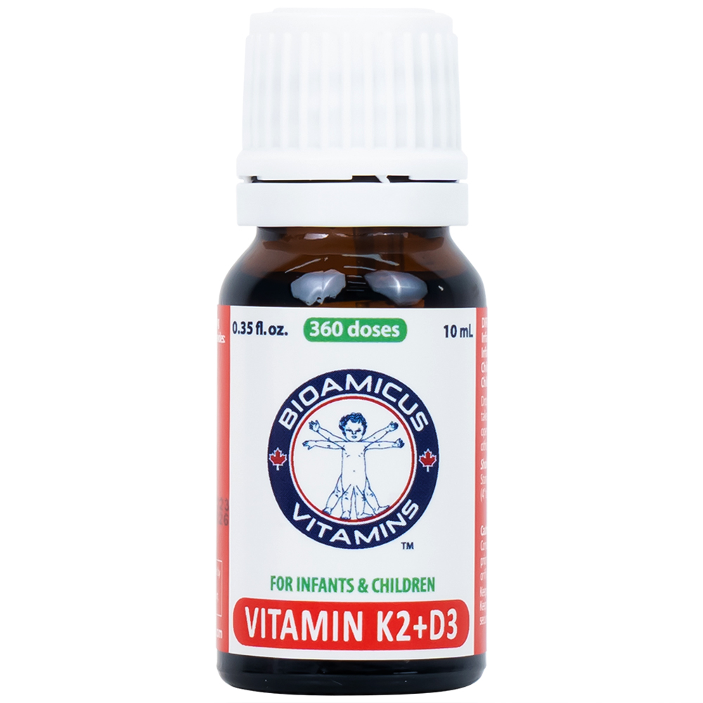 Dung dịch uống hỗ trợ tăng cường hấp thu Calcium Bioamicus Vitamin K2 & D3 (10ml)