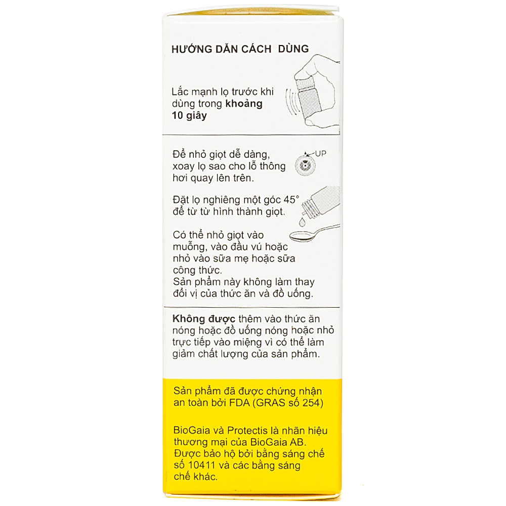 Bổ sung lợi khuẩn cho đường tiêu hóa BioGaia Protectis Baby Drops (5ml)