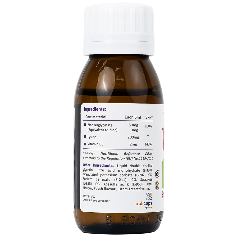 Siro bổ sung kẽm, lysine và vitamin B6 cho trẻ Biolizin (50ml)