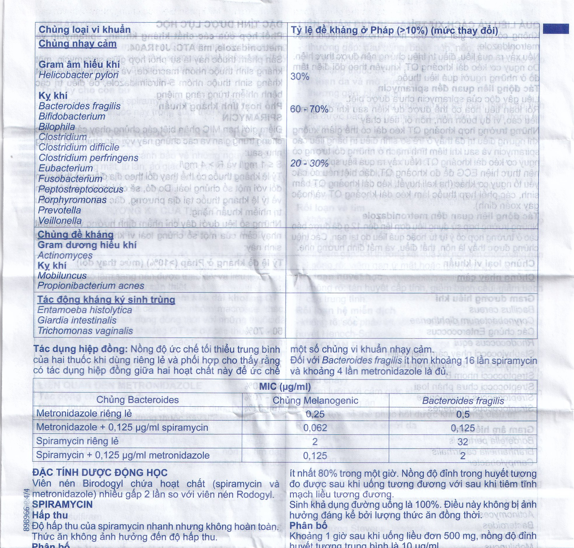 Thuốc Birodogyl 250mg Sanofi điều trị nhiễm trùng đường miệng cấp tính và mạn tính (1 vỉ x 10 viên)