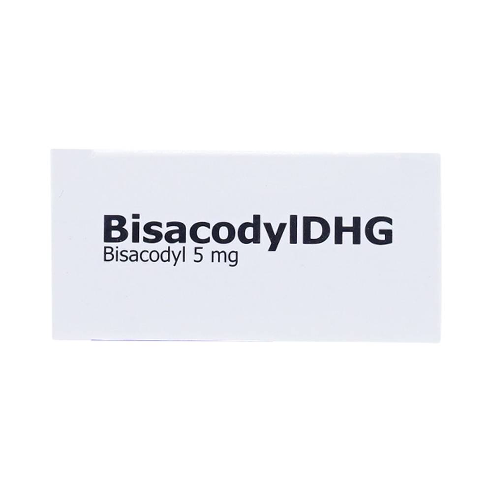 Thuốc BisacodylDHG điều trị táo bón, thải sạch ruột (4 vỉ x 25 viên)