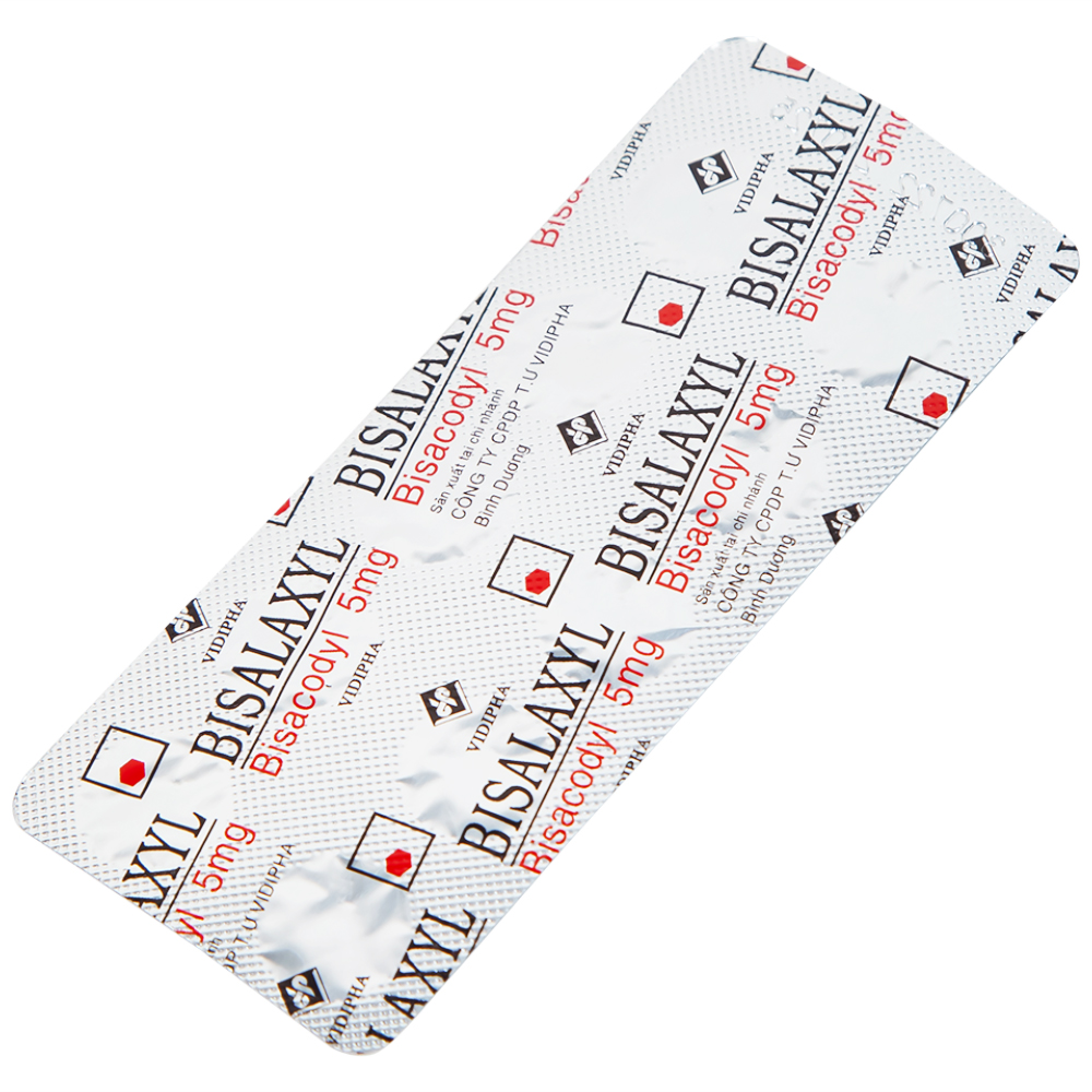 Thuốc Bisalaxyl Vidipha điều trị táo bón (5 vỉ x 10 viên)