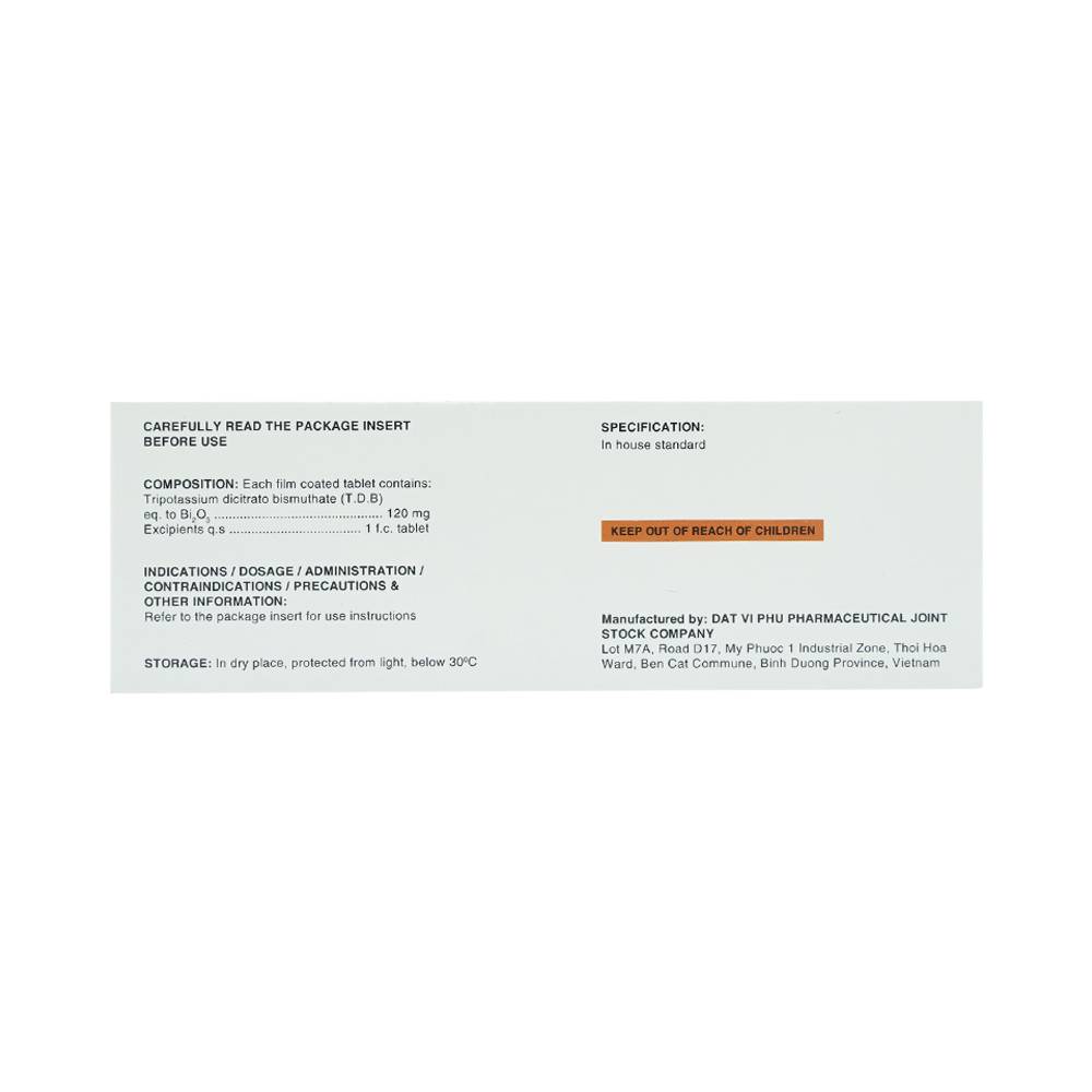 Thuốc Bisnol Davipharm điều trị loét ở dạ dày, tá tràng (6 vỉ x 10 viên)
