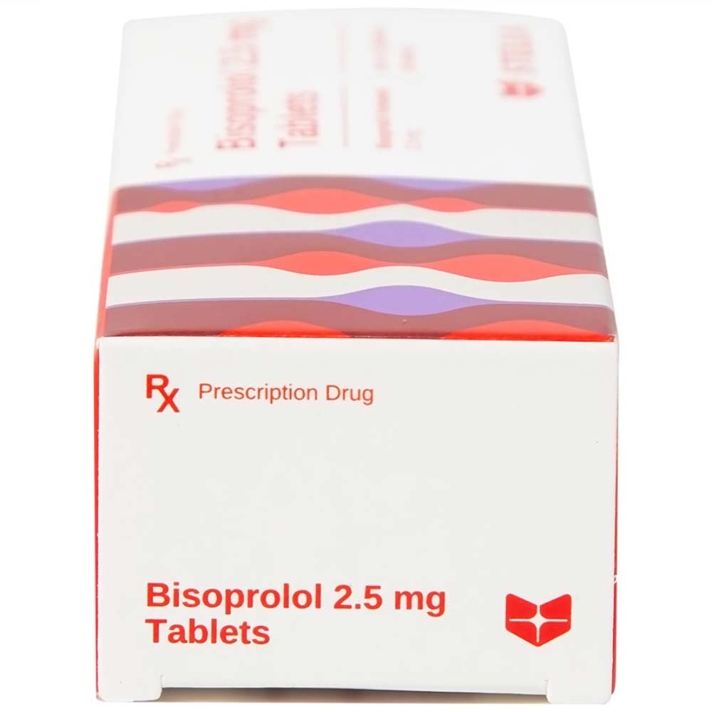 Thuốc Bisoprolol 2.5mg Tablets Stella điều trị tăng huyết áp, đau thắt ngực mạn tính ổn định (3 vỉ x 10 viên)