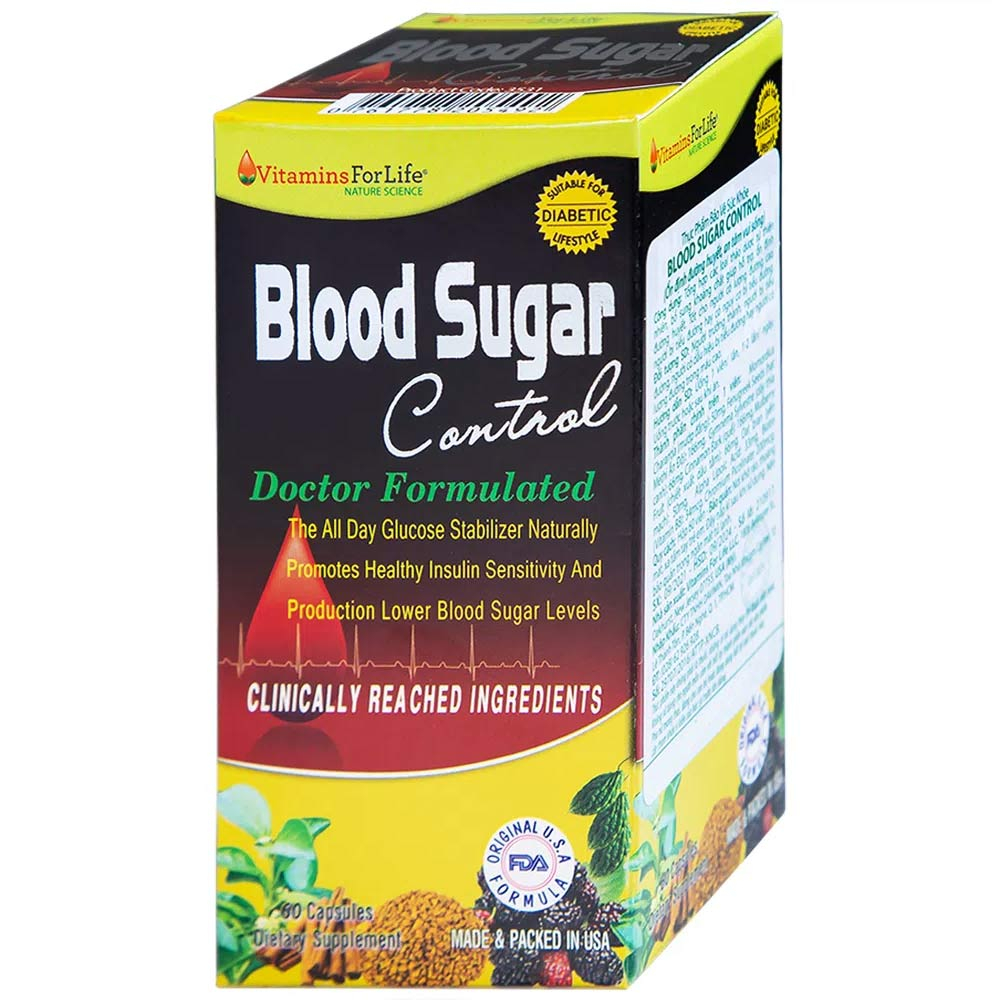 Viên uống ổn định đường huyết, tốt cho người bị tiểu đường Blood Sugar Control Vitamins For Life (60 viên)