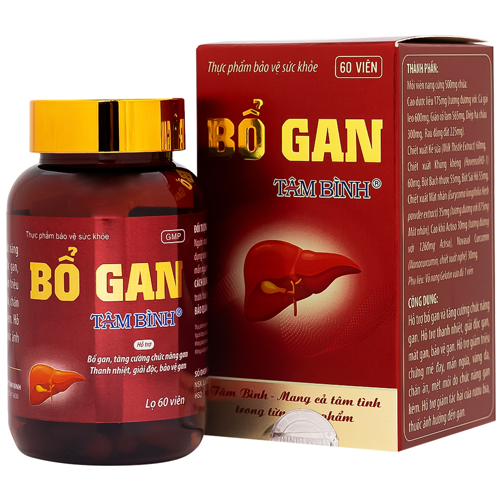 Viên tăng cường chức năng gan Bổ gan Tâm Bình (60 viên)
