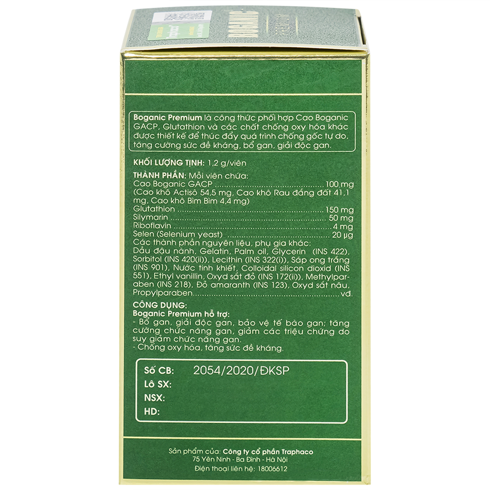 Viên bổ gan Boganic Premium Traphaco (30 viên)