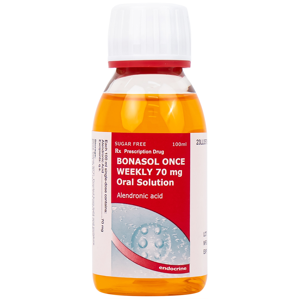Dung dịch uống Bonasol Once Weekly 70mg Oral Solution Pinewood điều trị loãng xương (4 chai x 100 ml)