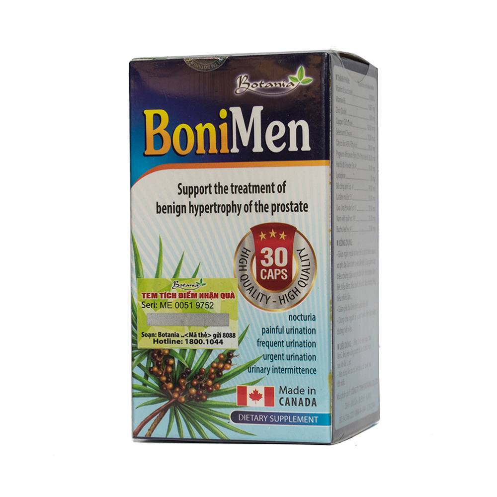 Viên uống hỗ trợ điều trị bệnh phì đại tuyến tiền liệt BoniMen Botania (30 viên)