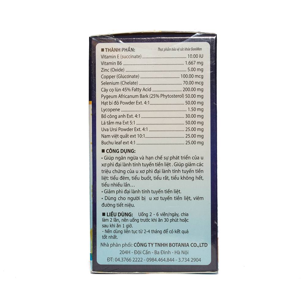 Viên uống hỗ trợ điều trị bệnh phì đại tuyến tiền liệt BoniMen Botania (30 viên)