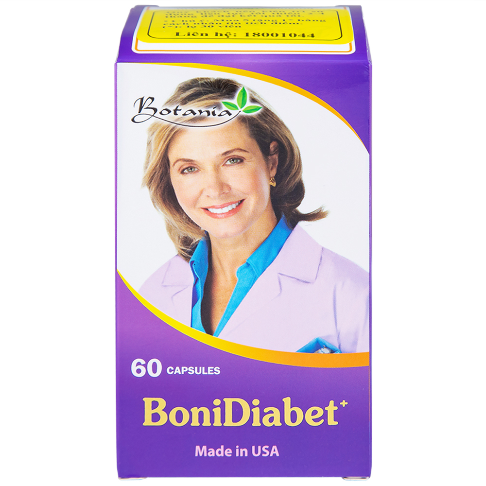 Viên uống hỗ trợ điều trị bệnh tiểu đường làm giảm glucose máu BoniDiabet Botania (60 viên)
