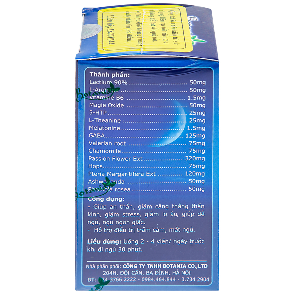 Giảm căng thẳng Bonisleep Botania (30 viên)