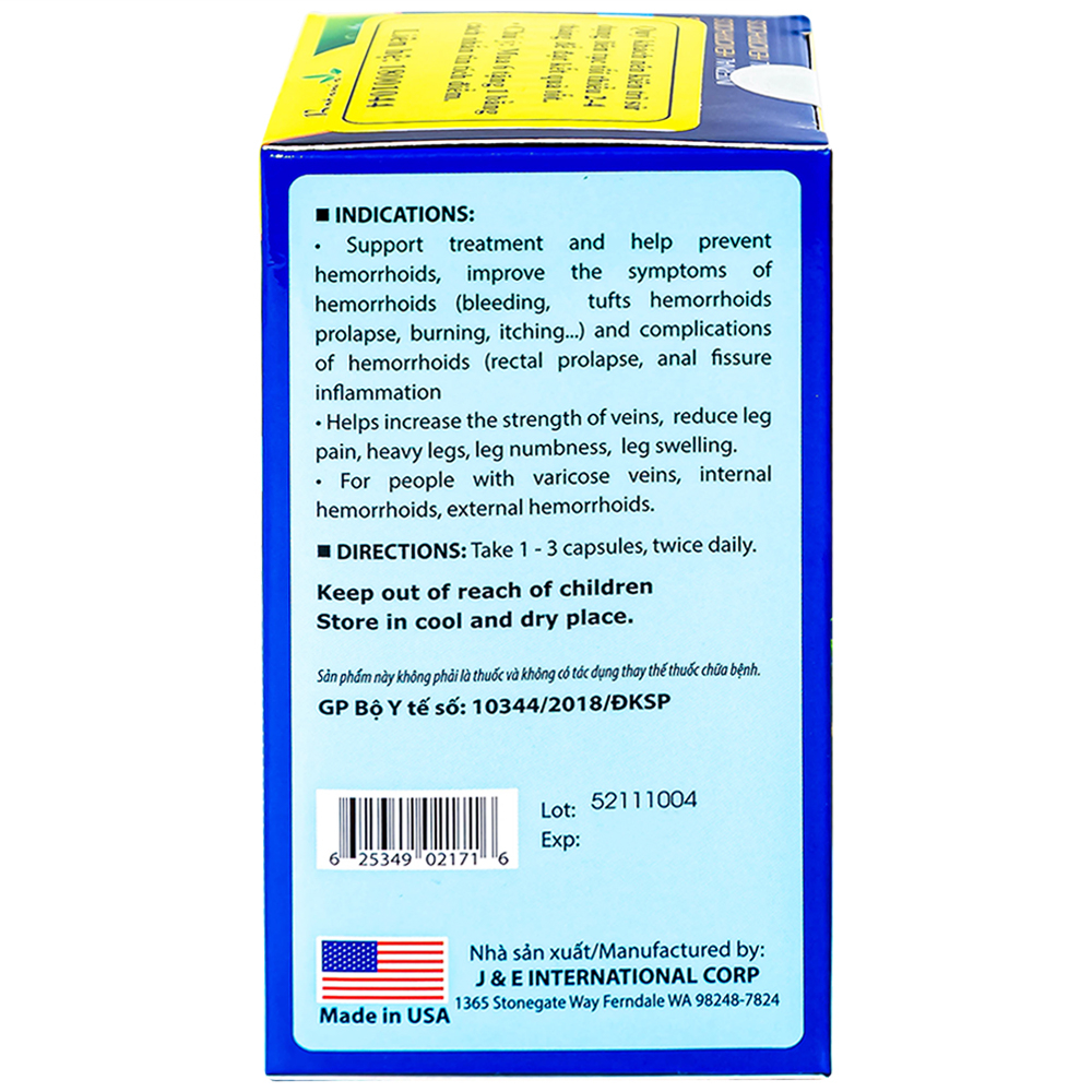 Viên uống hỗ trợ tăng sức bền của tĩnh mạch BoniVein Botania (30 viên)