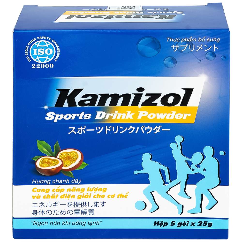 Bột Điện Giải Vị Chanh Dây Kamizol Sports Drink Powder (5 gói x 25g)