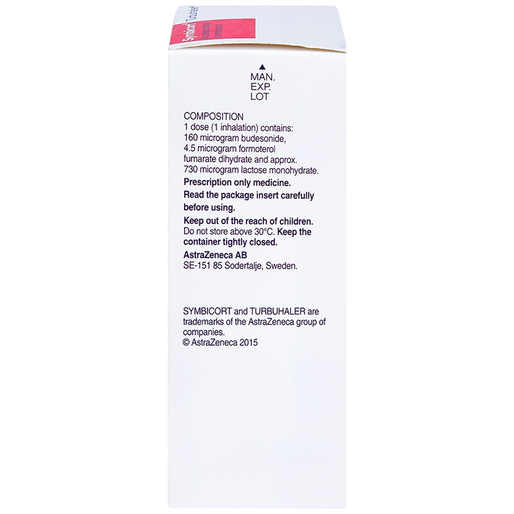 Thuốc bột để hít Symbicort AstraZeneca điều trị hen suyễn (120 liều)