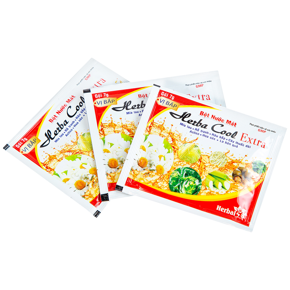 Bột nước mát Herbal Cool Extra - Vị Bắp (10 gói)