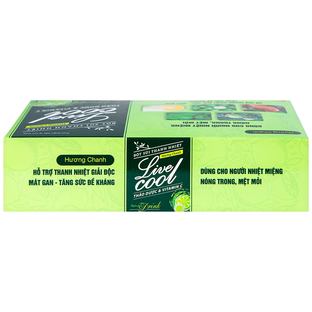 Bột sủi hương chanh hỗ trợ giải độc mát gan Livecool (10 gói x 7g)