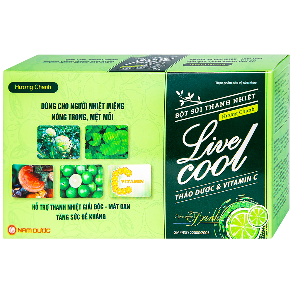 Bột sủi hương chanh hỗ trợ giải độc mát gan Livecool (10 gói x 7g)