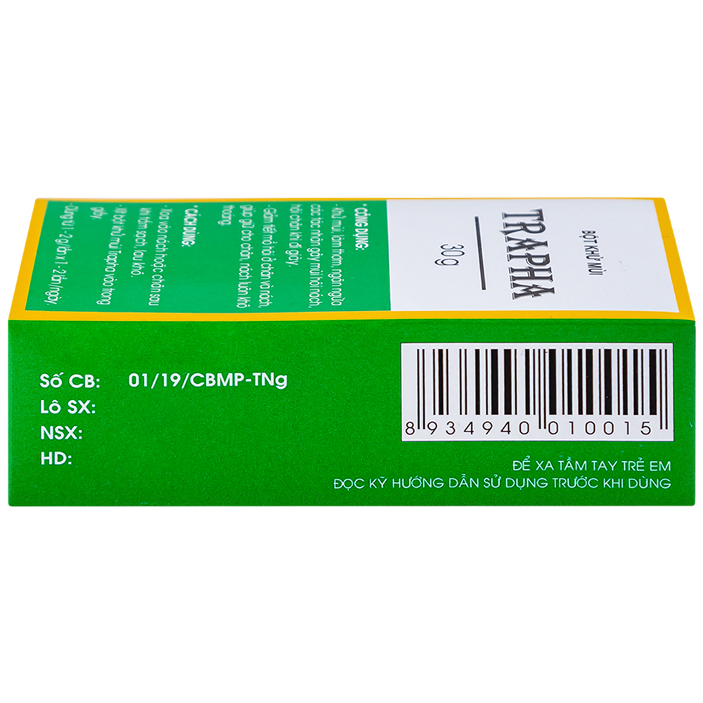 Bột Trapha khử mùi hôi chân và nách (30g)