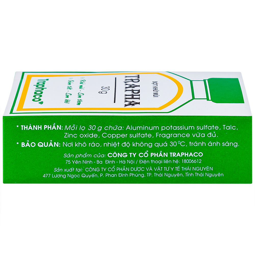 Bột Trapha khử mùi hôi chân và nách (30g)