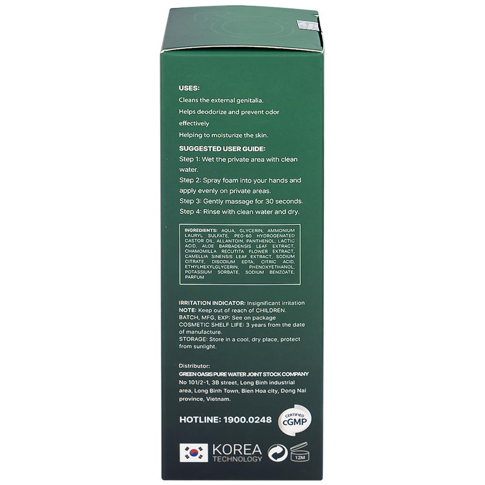 Bọt vệ sinh nam Sumely Men's Sanitary Foam làm sạch, khử và ngăn mùi, hương thơm mát (100ml)