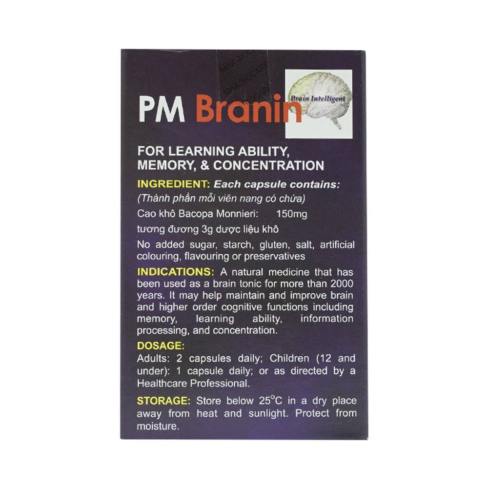 Thuốc PM Branin Probiotec cải thiện và duy trì chức năng não (5 vỉ x 12 viên)