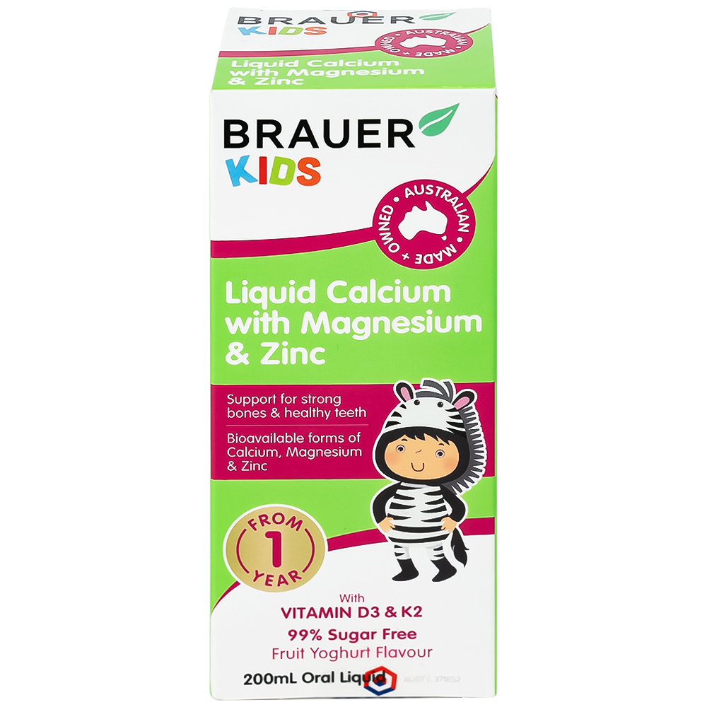 Siro hỗ trợ xương răng phát triển chắc khỏe cho bé Kids Liquid Calcium with Magnesium And Zinc (200ml)