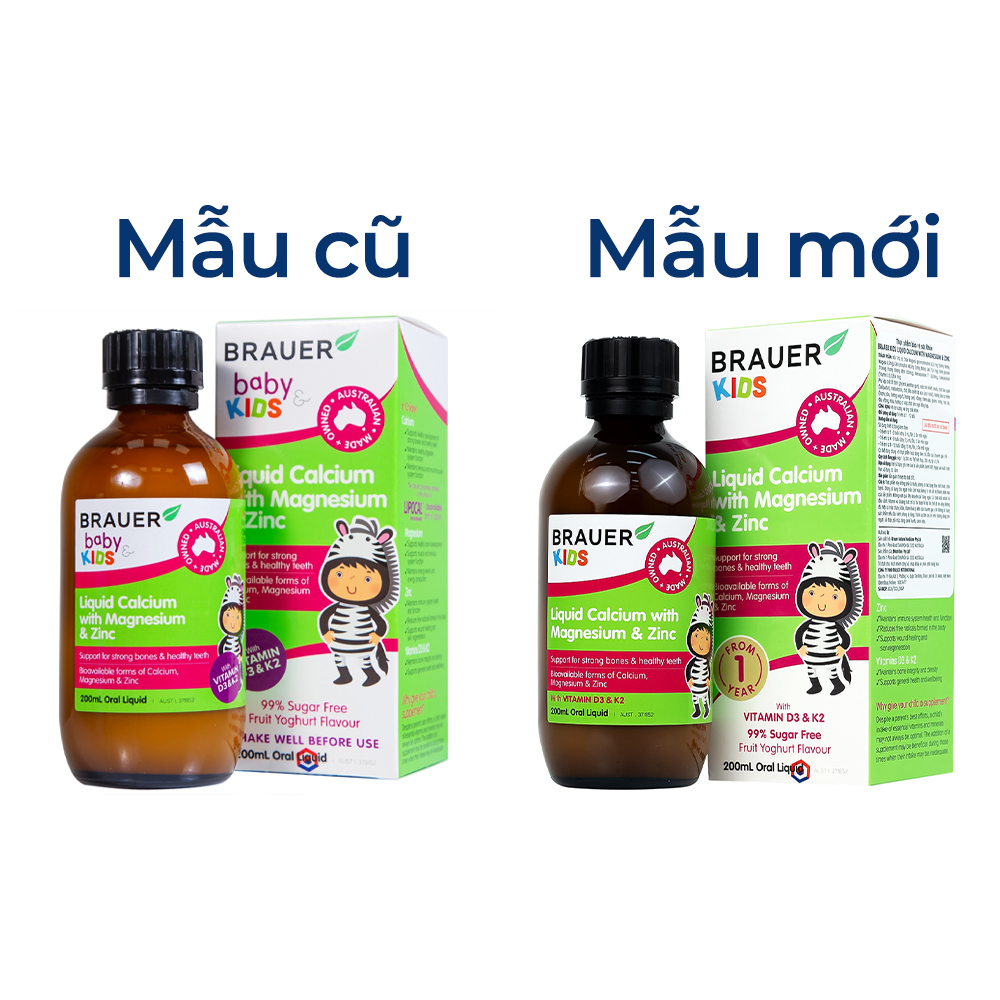 Siro hỗ trợ xương răng phát triển chắc khỏe cho bé Kids Liquid Calcium with Magnesium And Zinc (200ml)