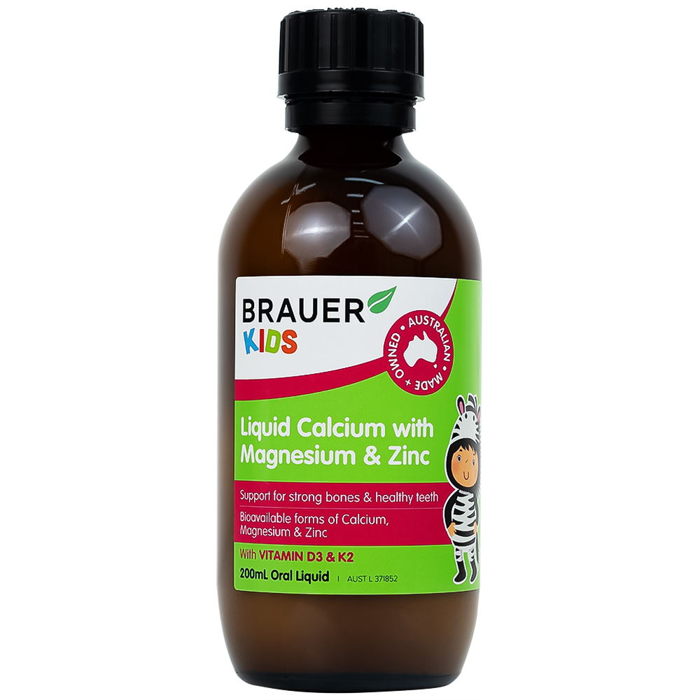 Siro hỗ trợ xương răng phát triển chắc khỏe cho bé Kids Liquid Calcium with Magnesium And Zinc (200ml)