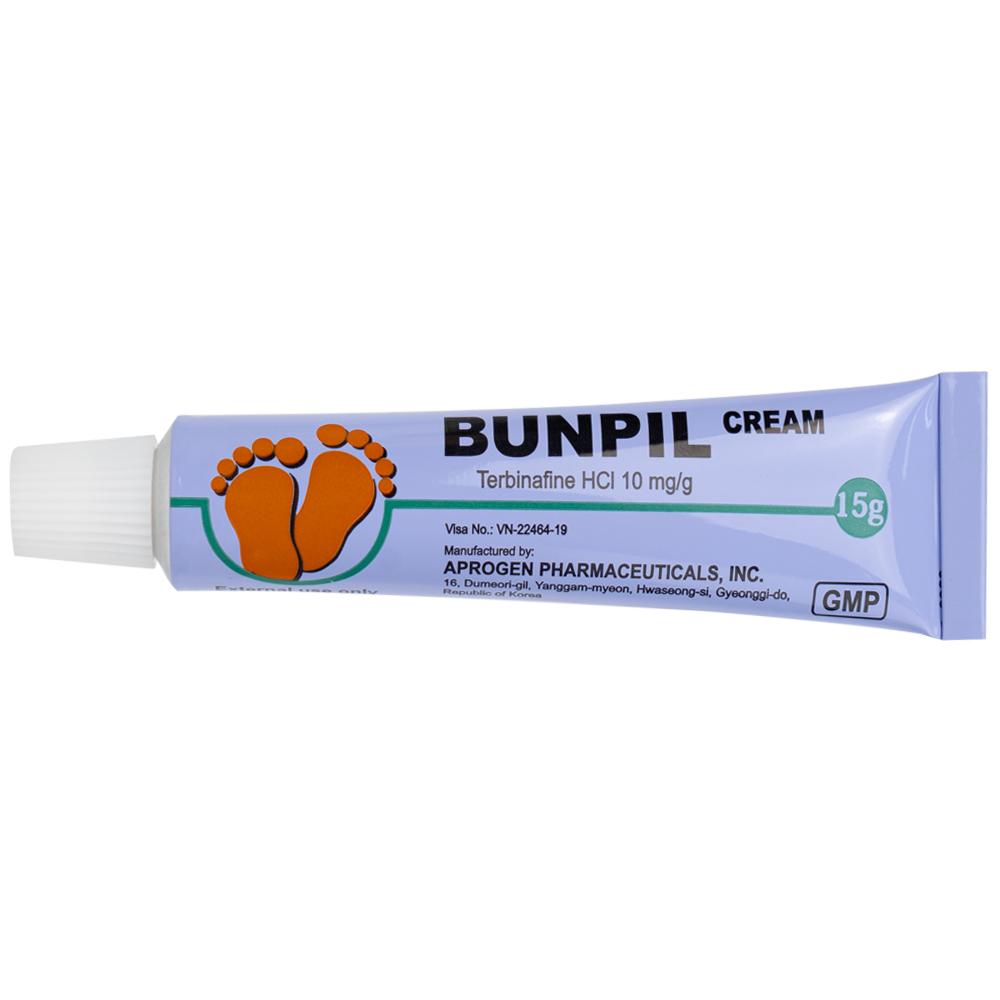 Kem bôi ngoài da Bunpil 10mg Aprogen điều trị nấm da, lang ben (15g)
