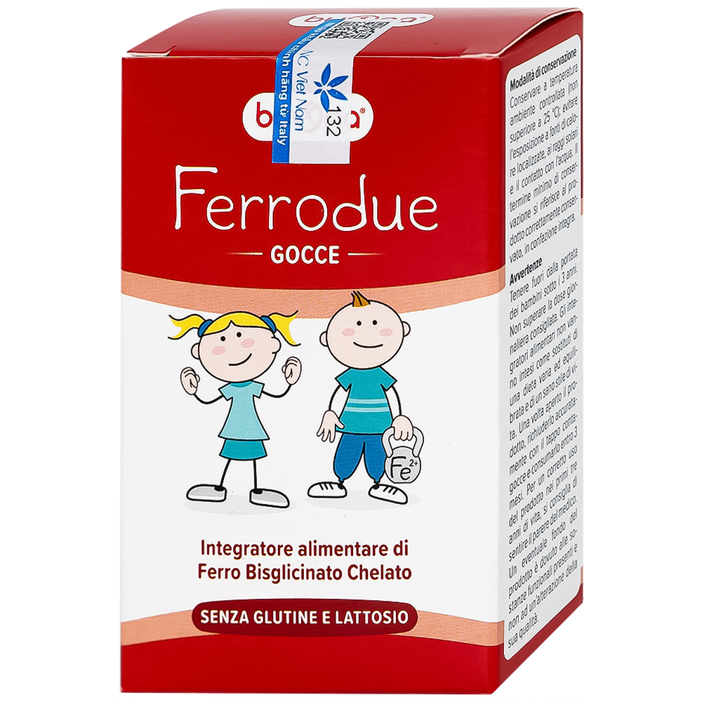 Dung dịch giúp giảm nguy cơ thiếu máu do thiếu sắt Buona Ferrodue (15ml)