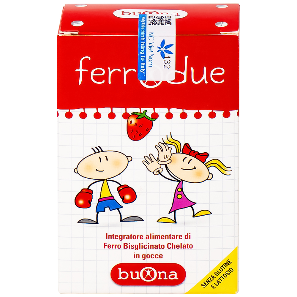 Dung dịch giúp giảm nguy cơ thiếu máu do thiếu sắt Buona Ferrodue (15ml)