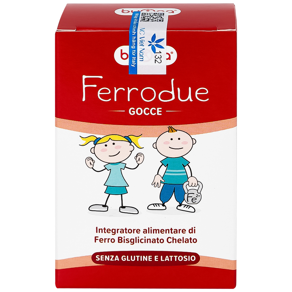 Dung dịch giúp giảm nguy cơ thiếu máu do thiếu sắt Buona Ferrodue (15ml)