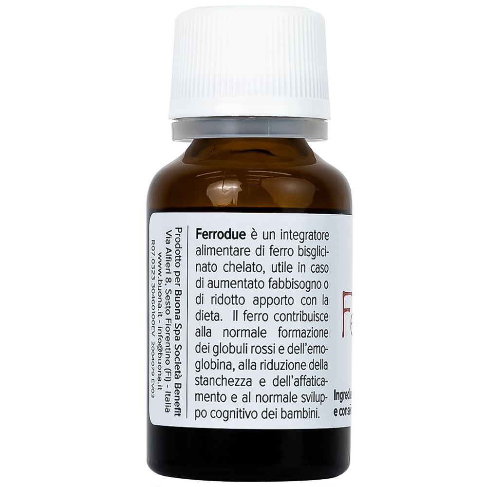 Dung dịch giúp giảm nguy cơ thiếu máu do thiếu sắt Buona Ferrodue (15ml)